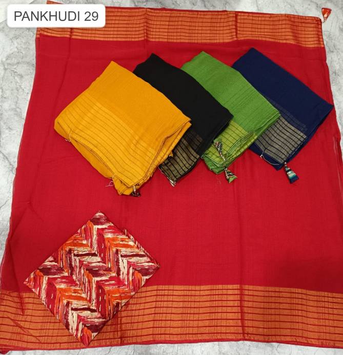 Pankhudi 29 Kalpatru Fancy Designer Chiffon Sarees Wholesale Market In Surat